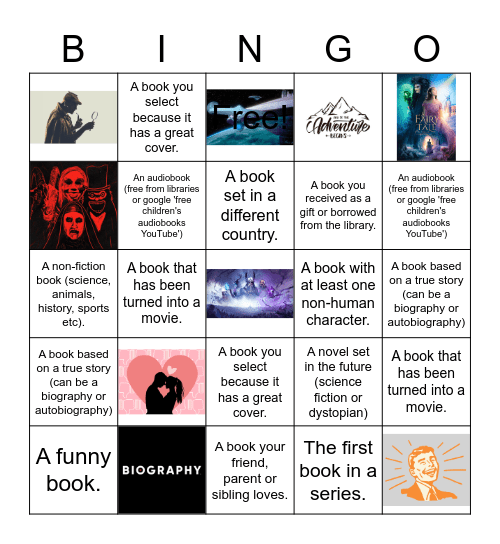 HIAC Reading Bingo Challenge Bingo Card