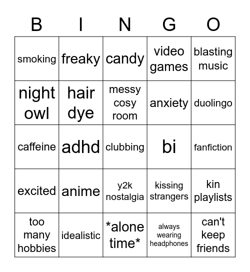 spam Bingo Card