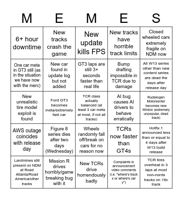 2022 S3 Week 13 Bingo Card