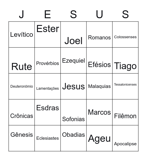 Bingo Biblico Bingo Card