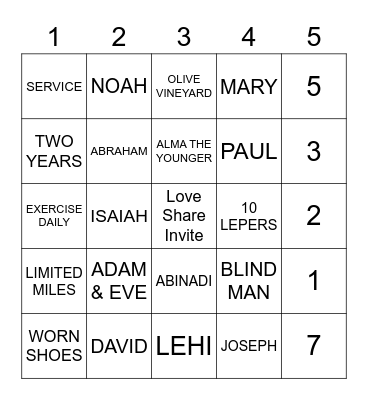 KNOWLEDGE SQUARES Bingo Card