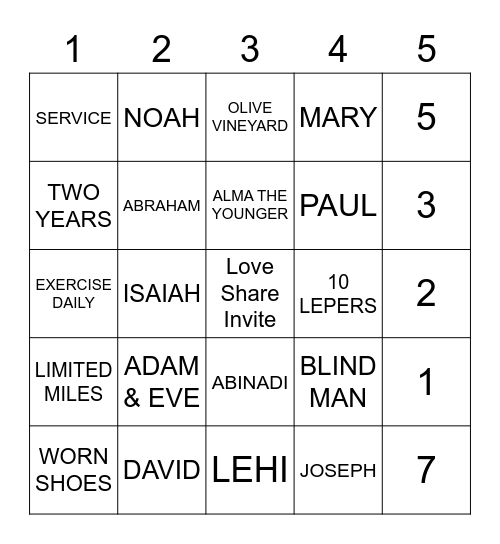 KNOWLEDGE SQUARES Bingo Card