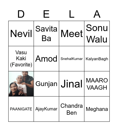 Devila 70 JorDaar Bingo Card