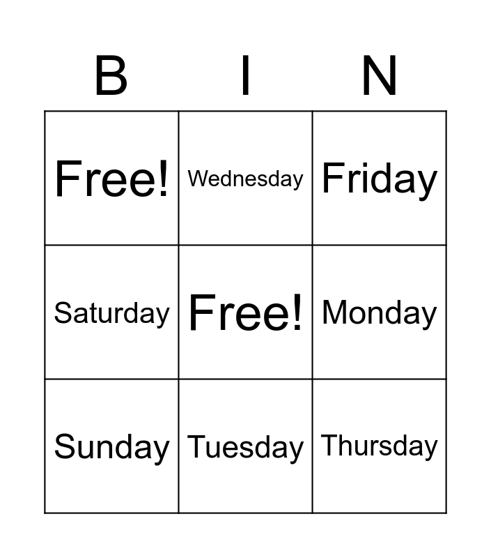 days-of-the-week-bingo-card