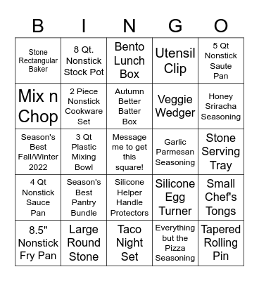 PC Fall Line 2022 Bingo Card