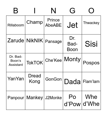 Birb Round 2 [Monkey] Bingo Card