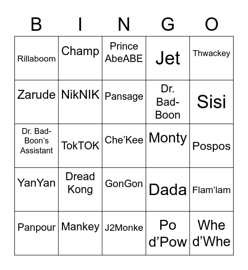 Birb Round 2 [Monkey] Bingo Card