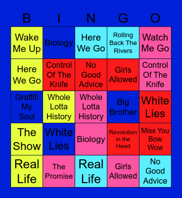 Andy - The Promise Bingo Card