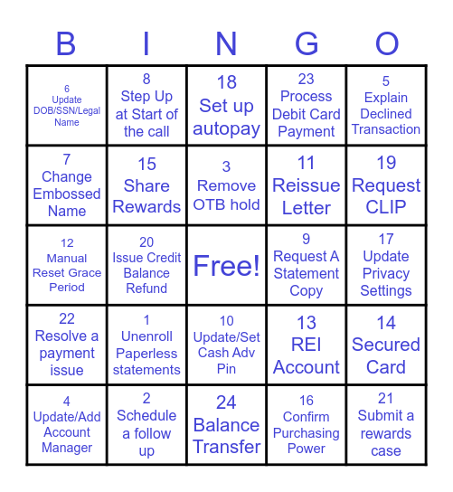 Empath Updates Bingo Card