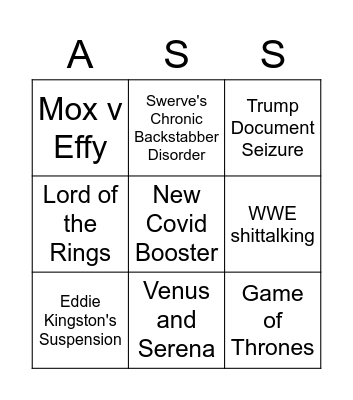 Acclaimed Rap Bingo Card