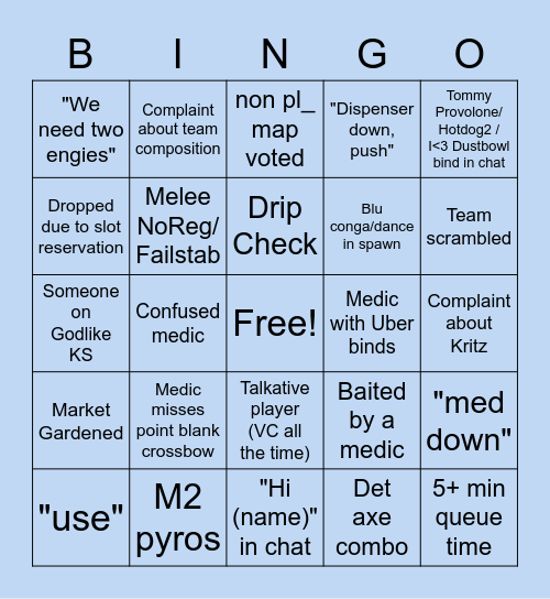 UTP ATL 1 Bingo Card