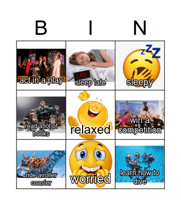 Everybody Up 5 Unit 1 Bingo Card