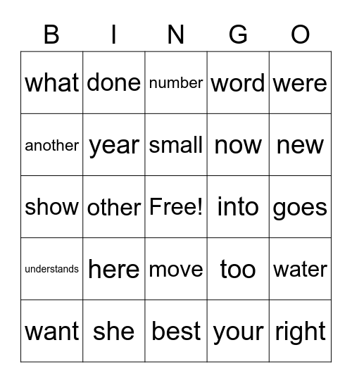 2-1b Bingo Card