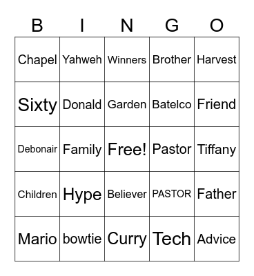 Mario's 60th Birthday!! Bingo Card