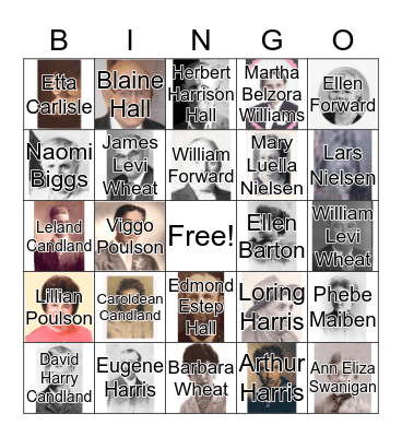 Family Ancestors Bingo Card