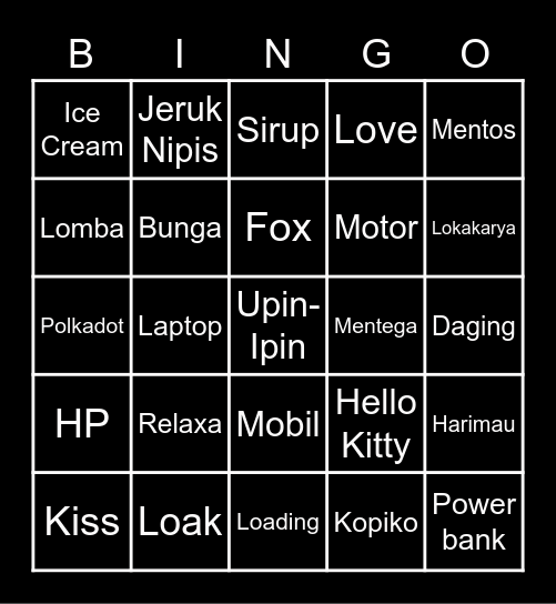 Davika Hoorne Bingo Card