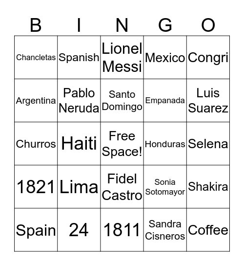 Bingo Card