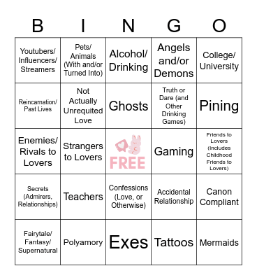 SOOBFEST Bingo Card