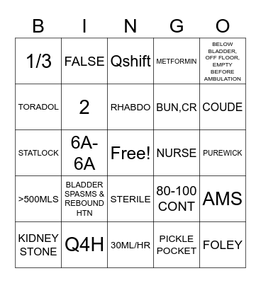 URO BINGO Card