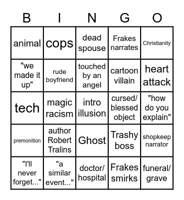 beyond belief Bingo Card