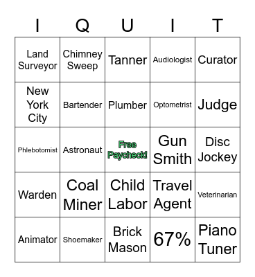 Labor Day Bingo! Bingo Card