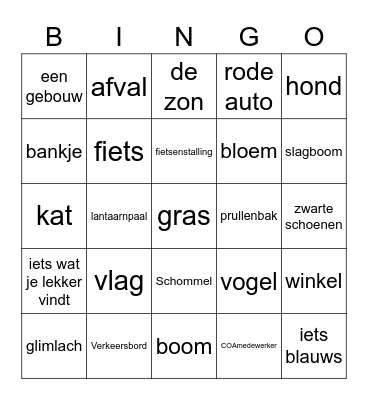 Buiten bingo Card