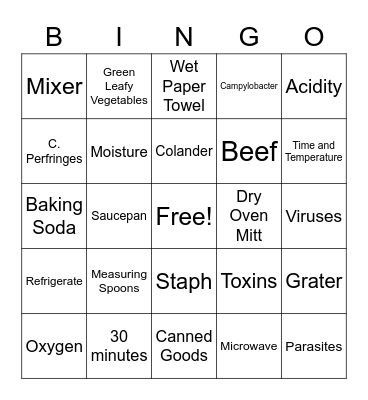 FCS Bingo Card