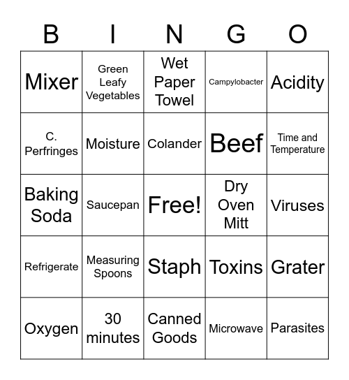 FCS Bingo Card