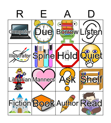 1st Grade Library BINGO Card