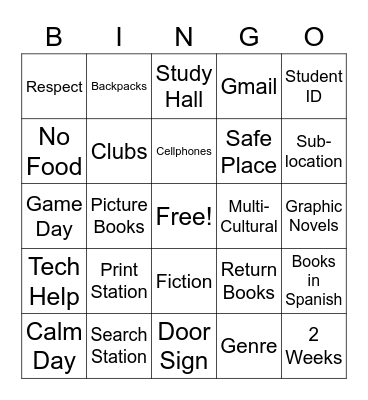 LAMS Bingo Card