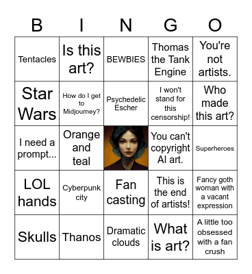 Midjourney Group Bingo Card