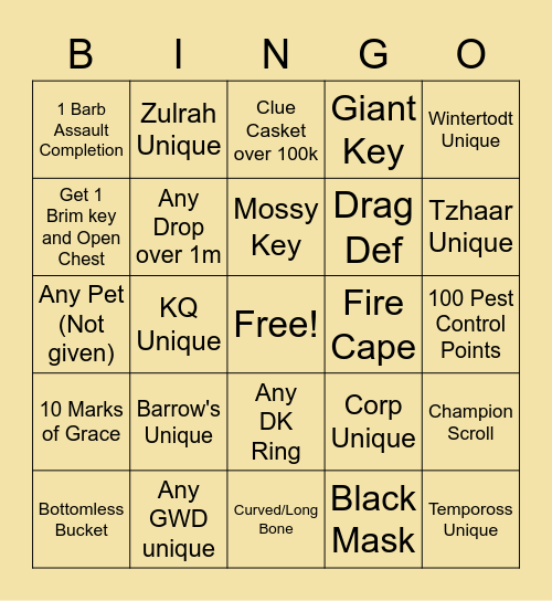 Bingo Card