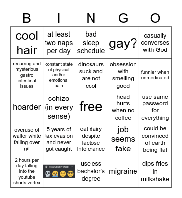 evie Bingo Card