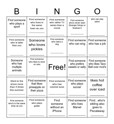 BINGO 2 Bingo Card