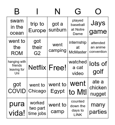 MCV Per 2! Bingo Card
