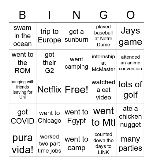 MCV Per 2! Bingo Card