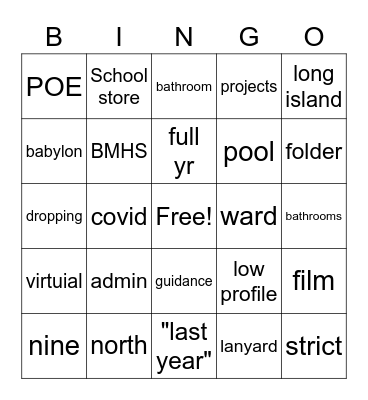 canetti Bingo Card