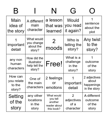 ELA BINGO Card
