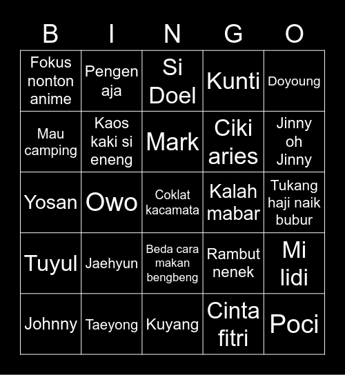Bingo Card