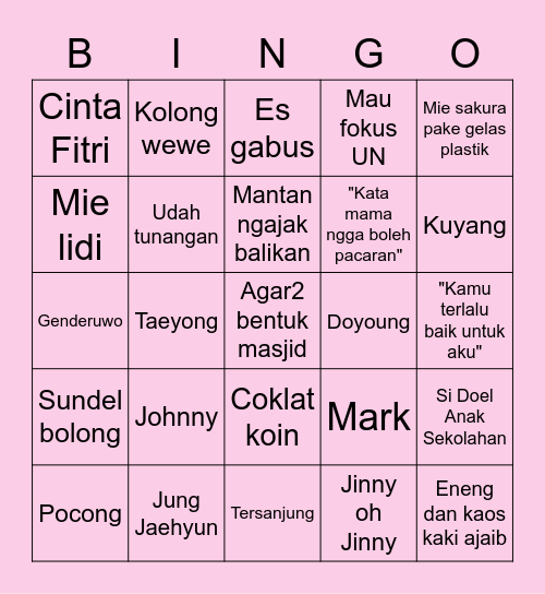 Rami Bingo Card