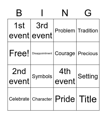 BINGO Card