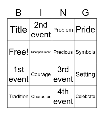 BINGO Card