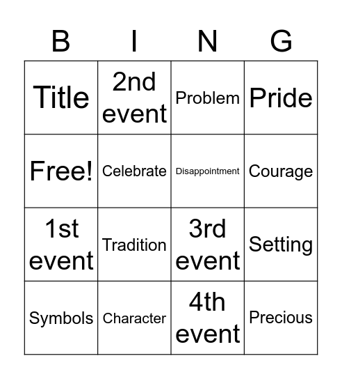 BINGO Card