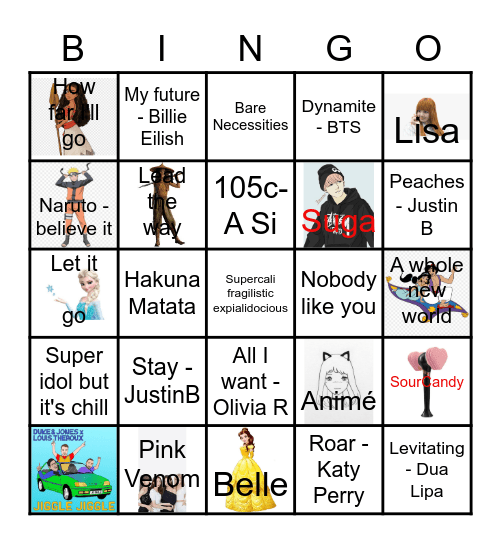 Untitled bingo - tweens Bingo Card