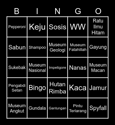 Davika Hoorne Bingo Card