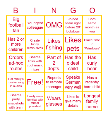 HB Bingo Card