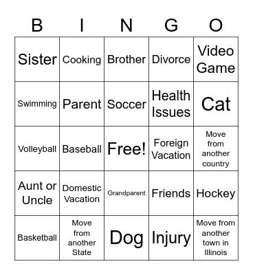 Turning Point Bingo Card