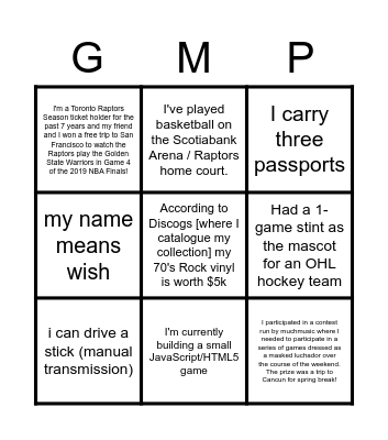 End-of-Summer BINGO Card