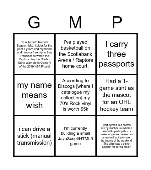 End-of-Summer BINGO Card