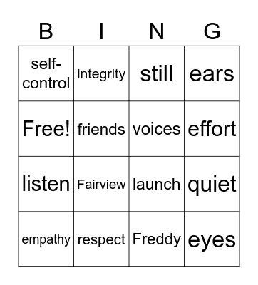 Launch Expectations Bingo Card